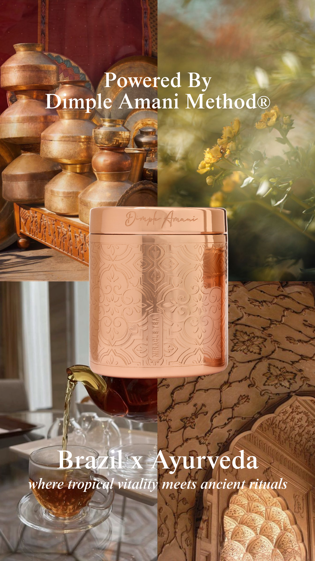 Miracle Tea in Purifying Copper Cup