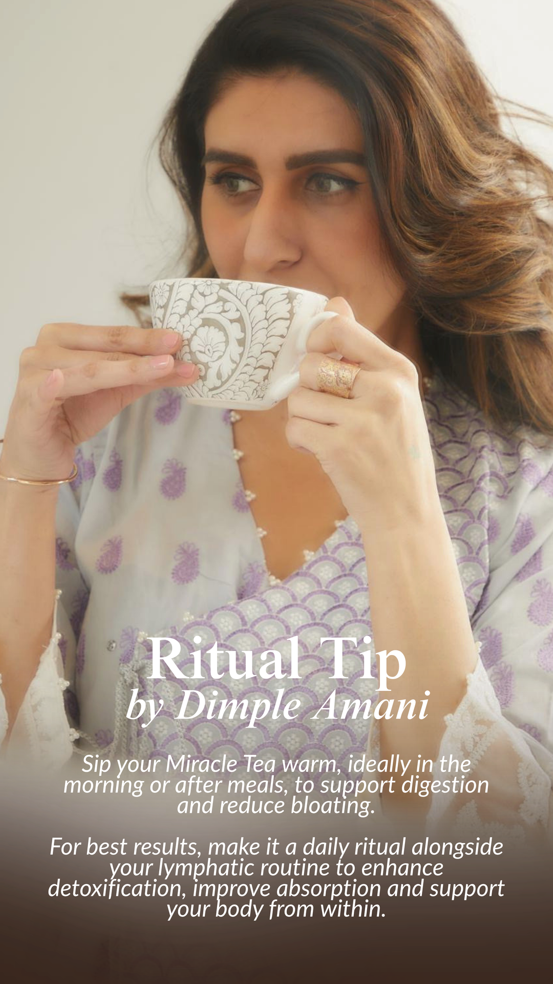 Miracle Tea in Purifying Copper Cup